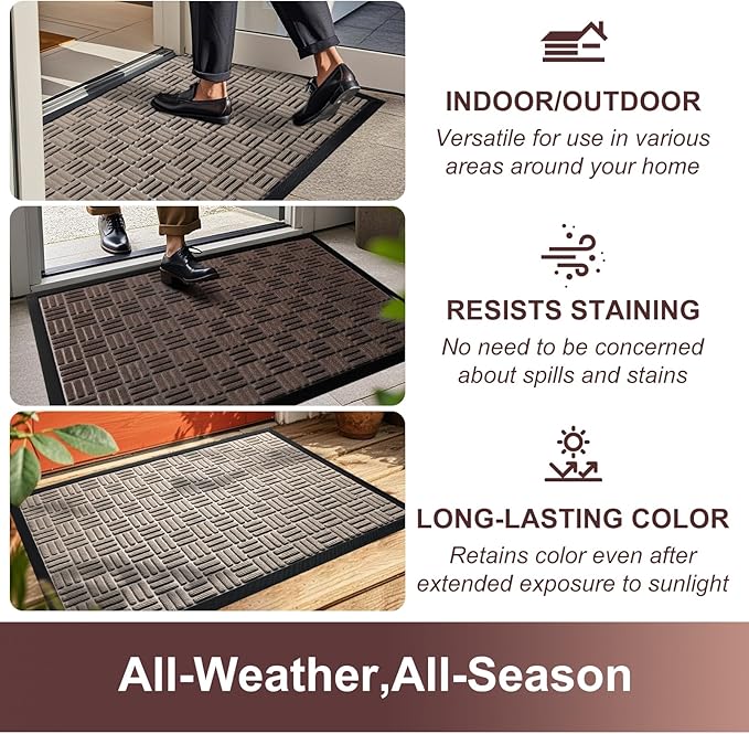 Mibao Front Door Mat, Heavy Duty Durable Welcome Mat - Image 5