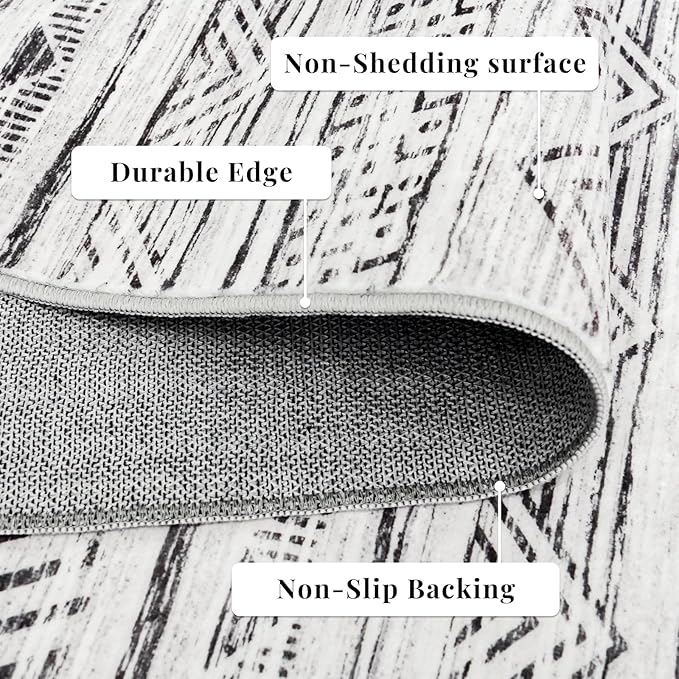 2x8 Washable Kitchen Runner Rug: Modern Moroccan Runners - Image 6