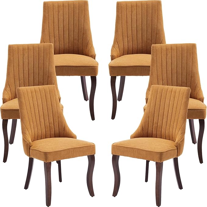 Gold Mid Century Dining Chairs Set, Modern Kitchen & Dining Room Chairs, ...