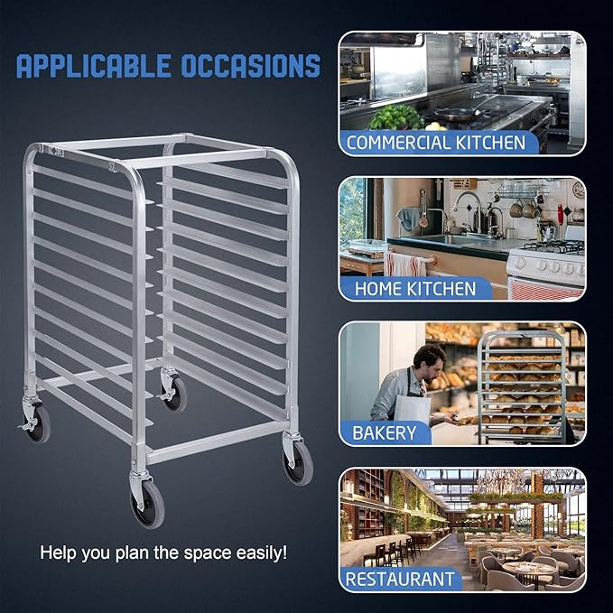 Profeeshaw Bun Pan Bakery Rack 10 Tier