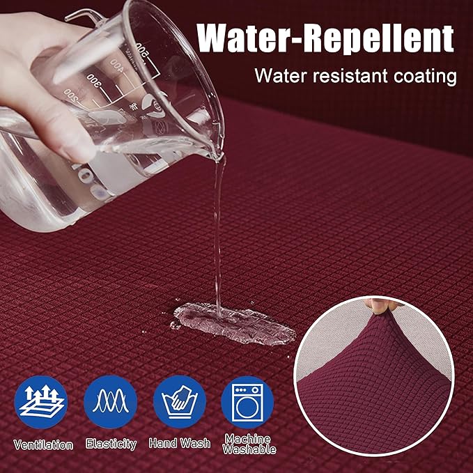 Water Resistant Sofa Cushion Slipcovers, Stretch Sofa Seat Cushion Covers - Image 3