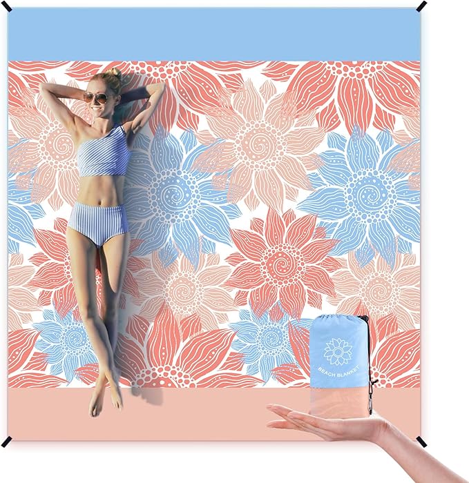 HIHOHO Beach Blanket Waterproof Sandproof Extra Large Beach Mat 79" X by HIHOHO