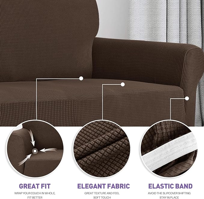 ZNSAYOTX Super Stretch Chair Slipcover Universal Sofa Chair Covers - Image 3