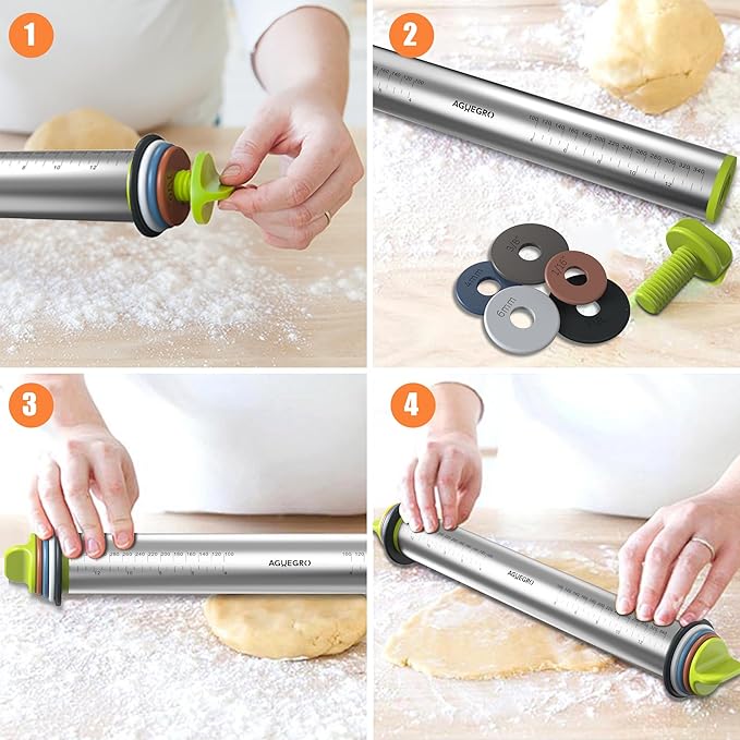 Stainless Steel Rolling Pin - Image 3