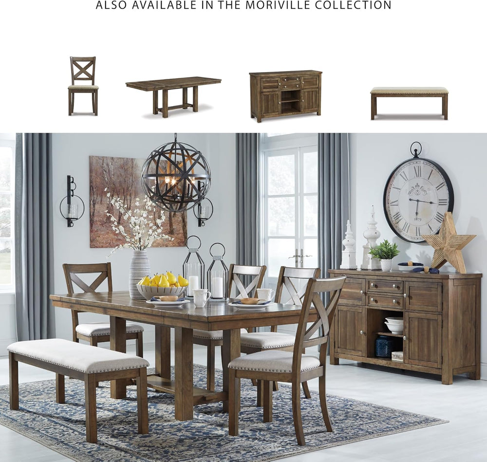 Signature Design by Ashley Moriville Modern Farmhouse 19" Upholstered Di...
