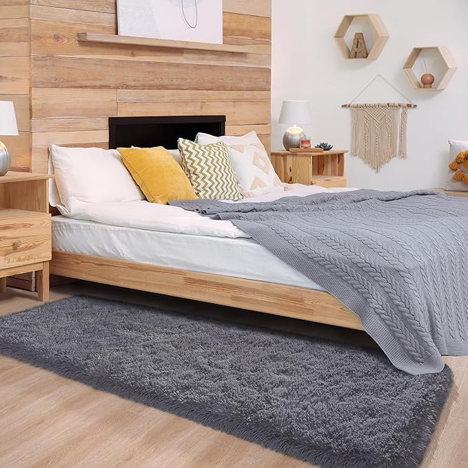 Chicrug Soft Runner Rugs for Bedroom Living Room Plush Fluffy Rug 2x8 Feet - Image 5