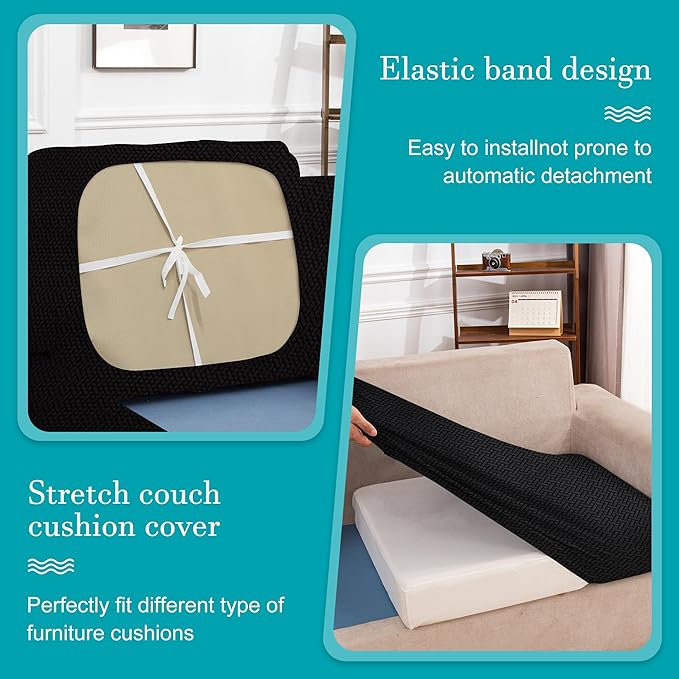 12Pcs Stretch Patio Cushion Covers, Outdoor Couch Covers Replacement, Outdoor - Image 5