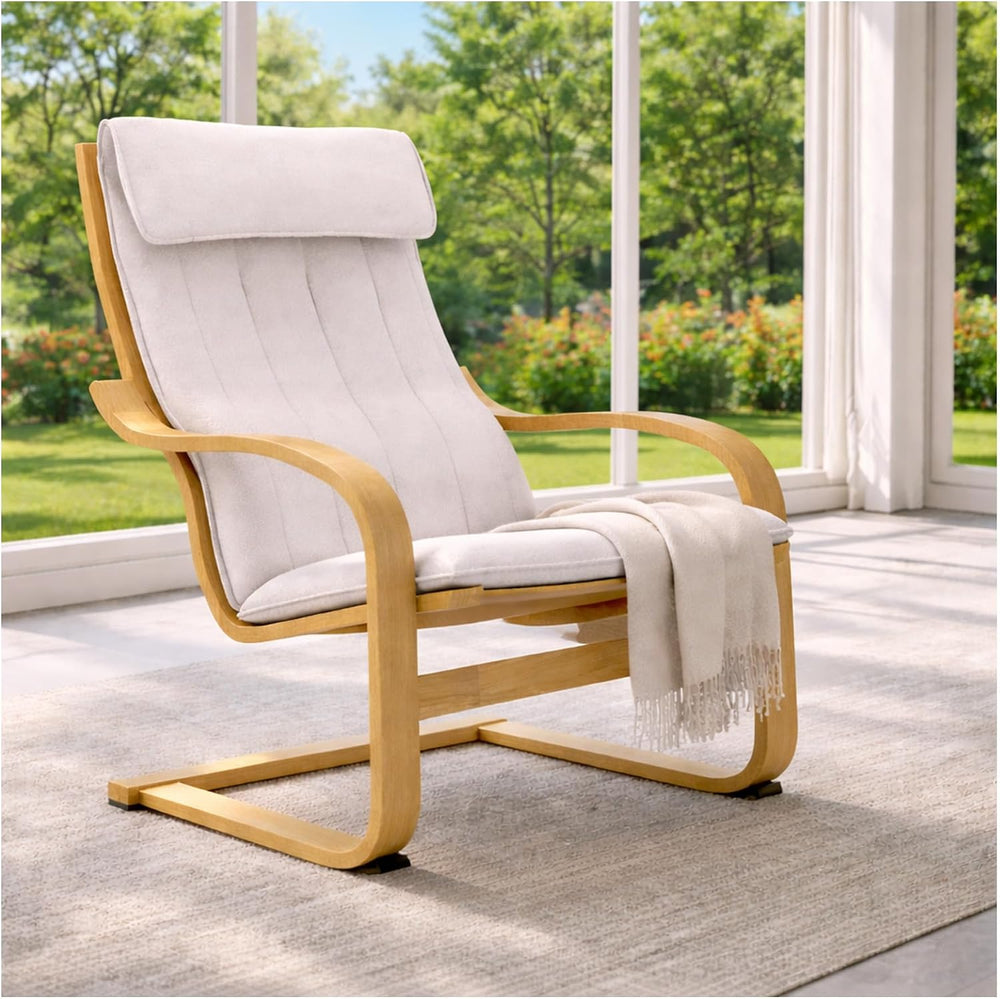 Polyester Flax Poang Chair Cover Compatible with IKEA Poang Slipcover