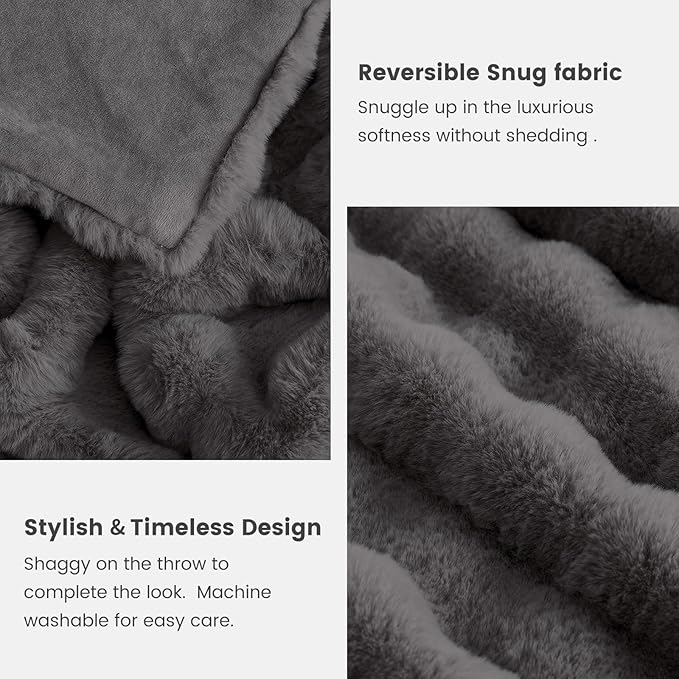 Cozy Bliss Faux Fur Bubble Throw