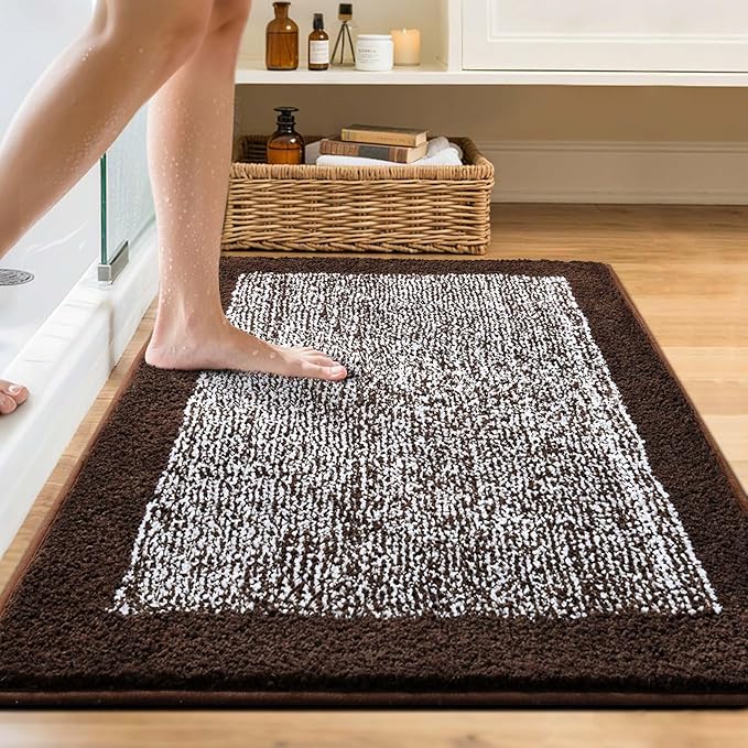 48x32 Large Bathroom Rugs Washable Non Slip, Soft Absorbent Quick Dry Mats - Image 2
