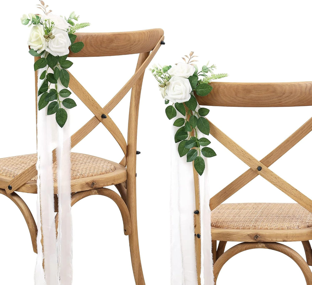 White Wedding Aisle Decorations Set of 10