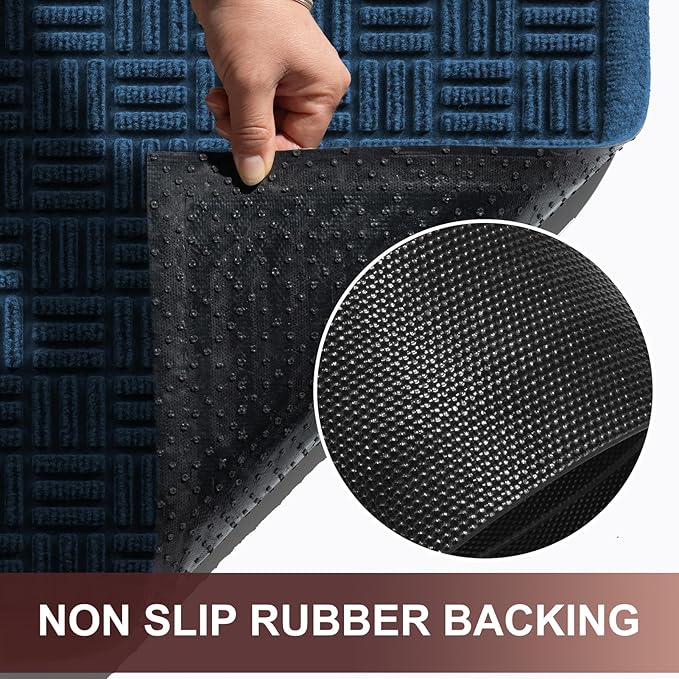Mibao Front Door Mat Indoor Outdoor Entrance, Dirt Trapping Waterproof - Image 6