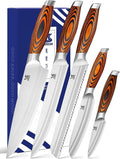MSY BIGSUNNY 5pcs Knife Set Kitchen Utensils Knife, German Stainless Steel by MSYBIGSUNNY