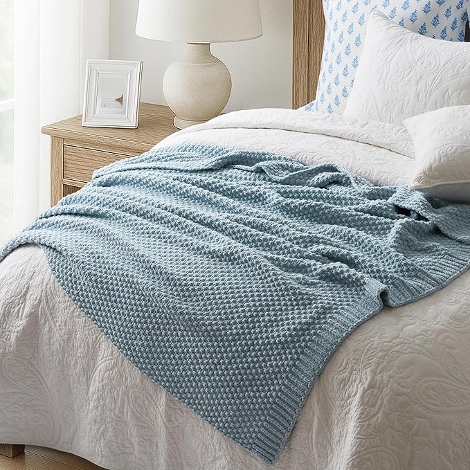 EVERGRACEHOME Chunky Chenille Knit Throw Blanket - Image 5