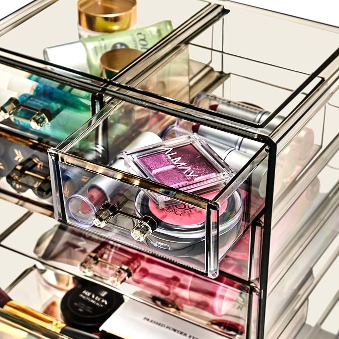 Sorbus Acrylic Makeup Organizer Set, 7-Drawer Vanity & Countertop Cosmetic