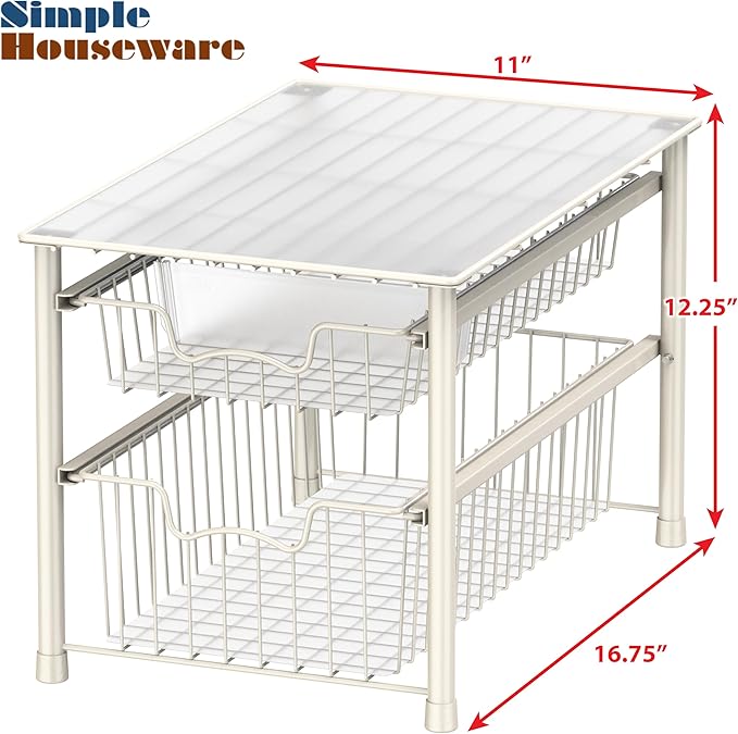 Simple Houseware Stackable Sliding Basket Organizer Drawer