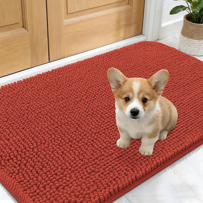OLANLY Dog Door Mat for Muddy Paws 30x17, Absorbs Moisture and Dirt, Absorbent by OLANLY
