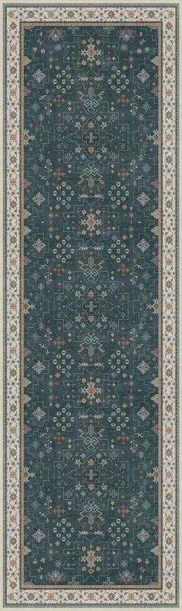 Hazo Haus Dark Green Kitchen Rug 10 ft Long - Image 2