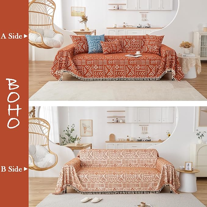 HANDONTIME Boho Aztec Sofa Slipcovers - Image 2