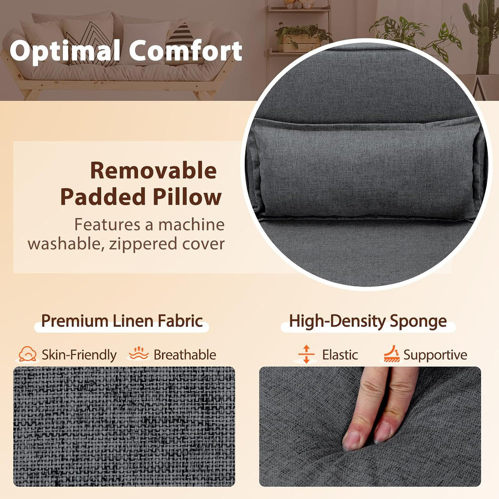 S AFSTAR 4 in 1 Convertible Sofa Chair Bed, Tri-fold Leisure Recliner Sleeper...
