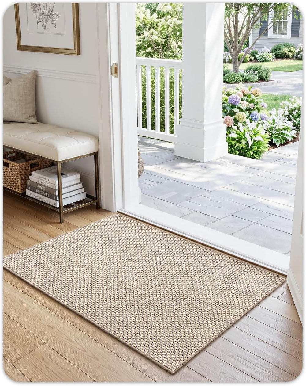 Color&Geometry Ultra-Thin Indoor Door Mat Entrance, 24"x36" Hea...