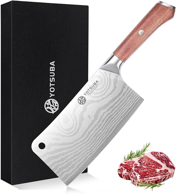 YOTSUBA Cleaver Knife 7 inch Ultra Sharp High Carbon Steel Vegetable Meat by ExperiencethetrueessenceofJapanesecraftsmanshipandprecisionwiththeYotsubaKnife-embodyingthespiritofJapanineveryslice