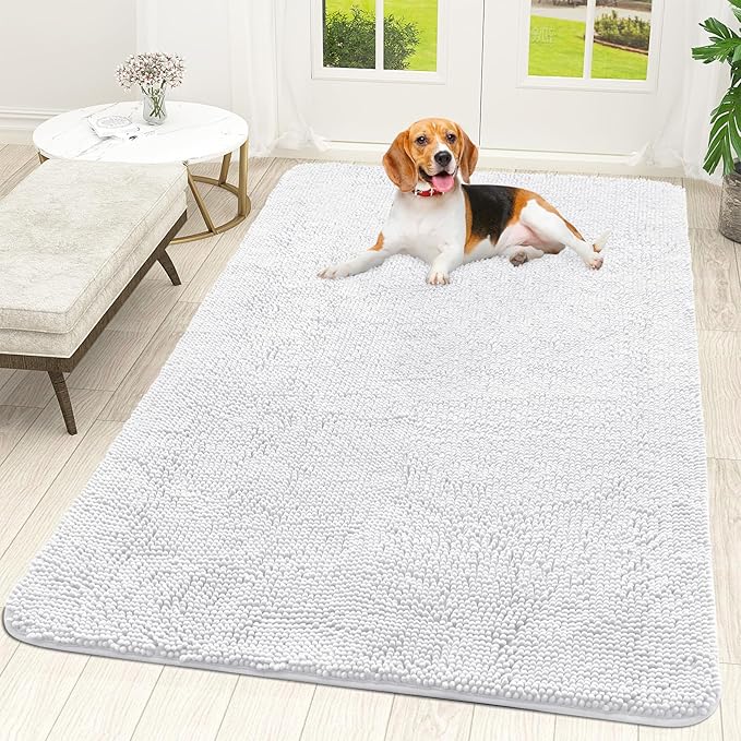OLANLY Dog Door Mat for Muddy Paws 59x35, Absorbs Moisture and Dirt, Absorbent by OLANLY