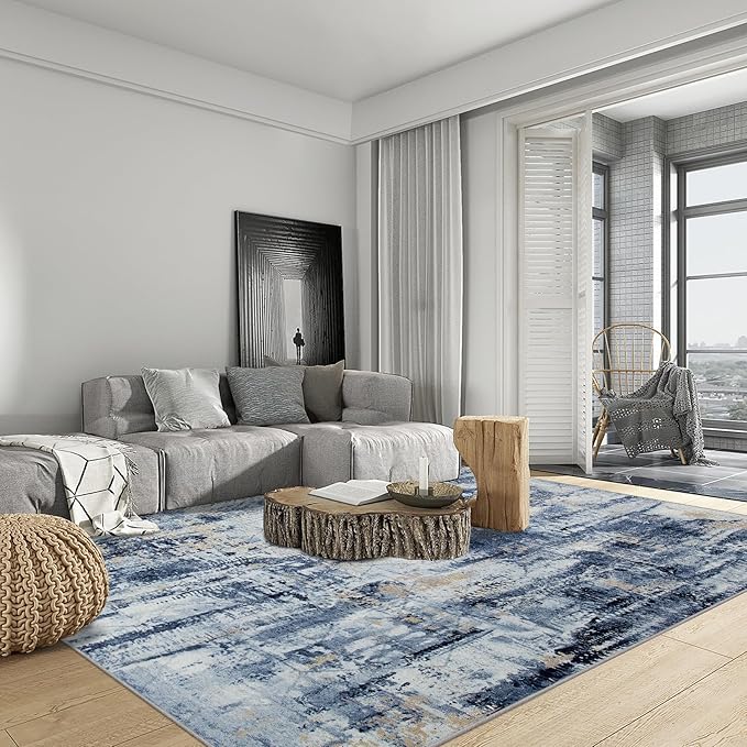 5x7 Area Rugs Washable Rug: Modern Abstract Living Room Rug Soft Anti-Skid Thin - Image 3