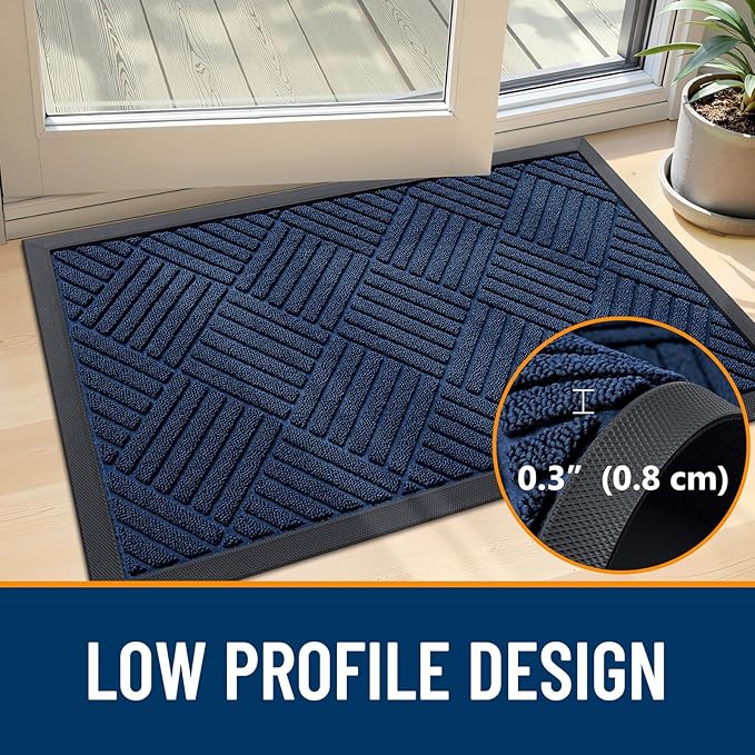 OLANLY Front Door Mat Outside Entrance 29.5x17, Heavy Duty Sturdy Natural - Image 5