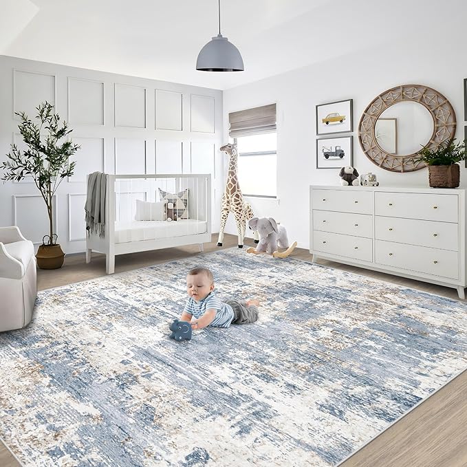 XLUEZ 8x10 Area Rugs for Living Room, Washable Modern Abstract Large Area Rug - Image 5