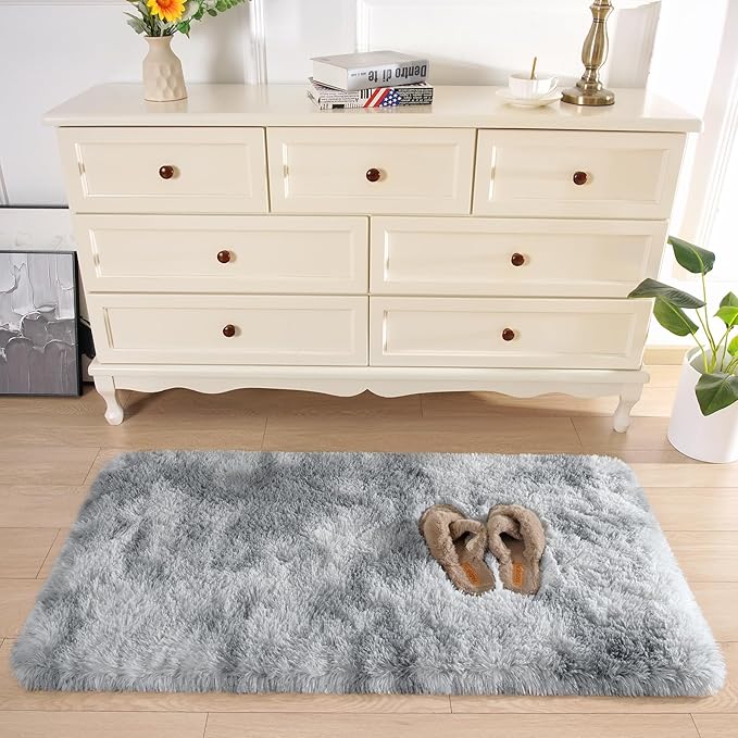 Chicrug Soft Runner Rugs for Bedroom Living Room Plush Fluffy Rug 2x4 Feet - Image 4