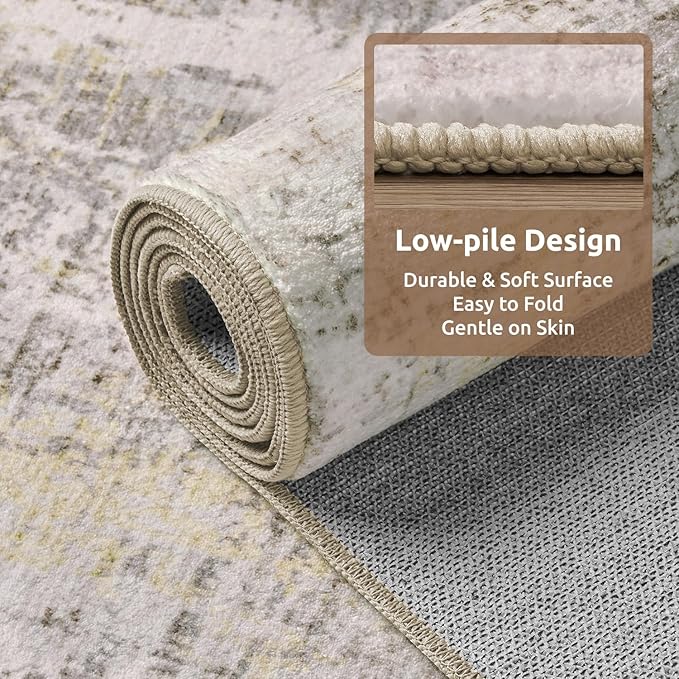 3 x 5 Rug Small Non Slip Area Rug Ultra Soft Machine Washable Low Pile Modern - Image 4