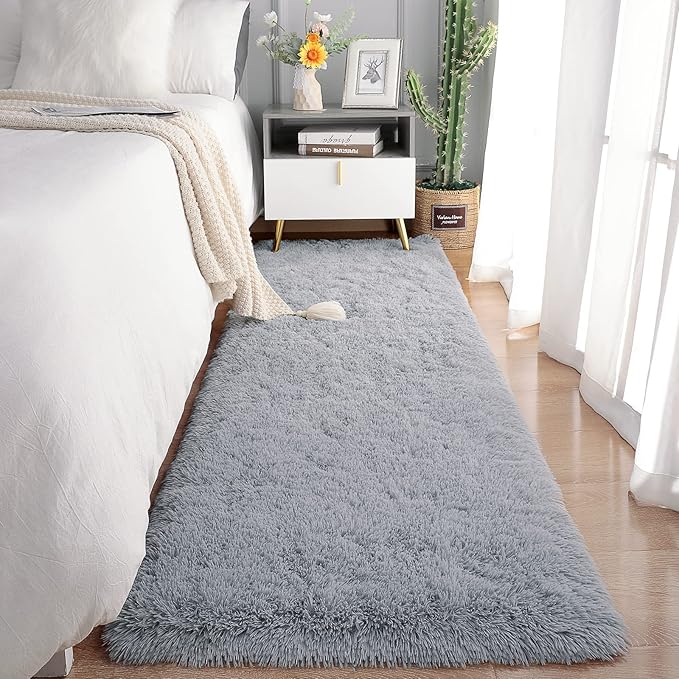 Chicrug Soft Runner Rugs for Bedroom Living Room Plush Fluffy Rug 3x8 Feet by ChicrugHomeDecor