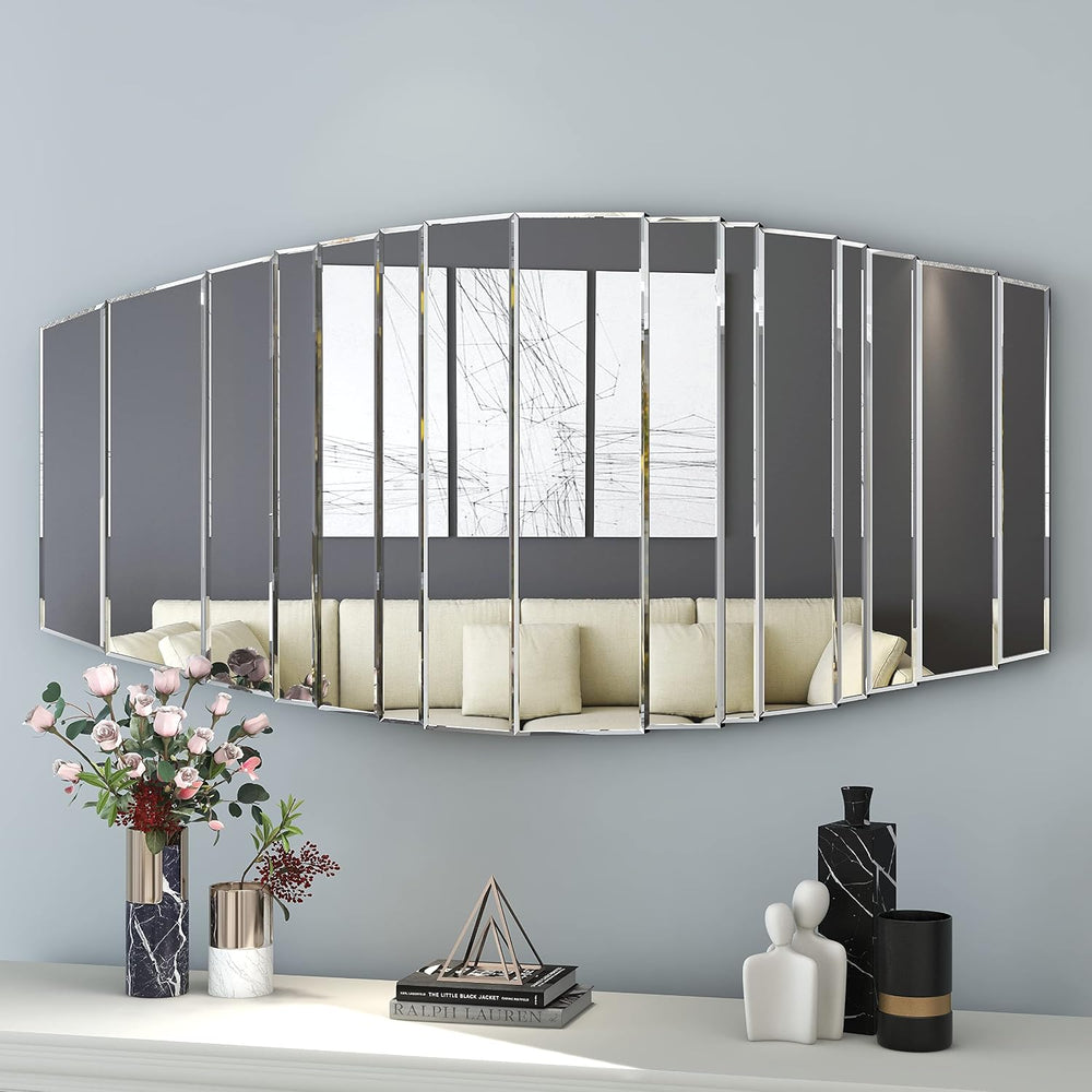 SHYFOY Wall Mirror for Decorative, 43"x22" Frameless Modern Mirror