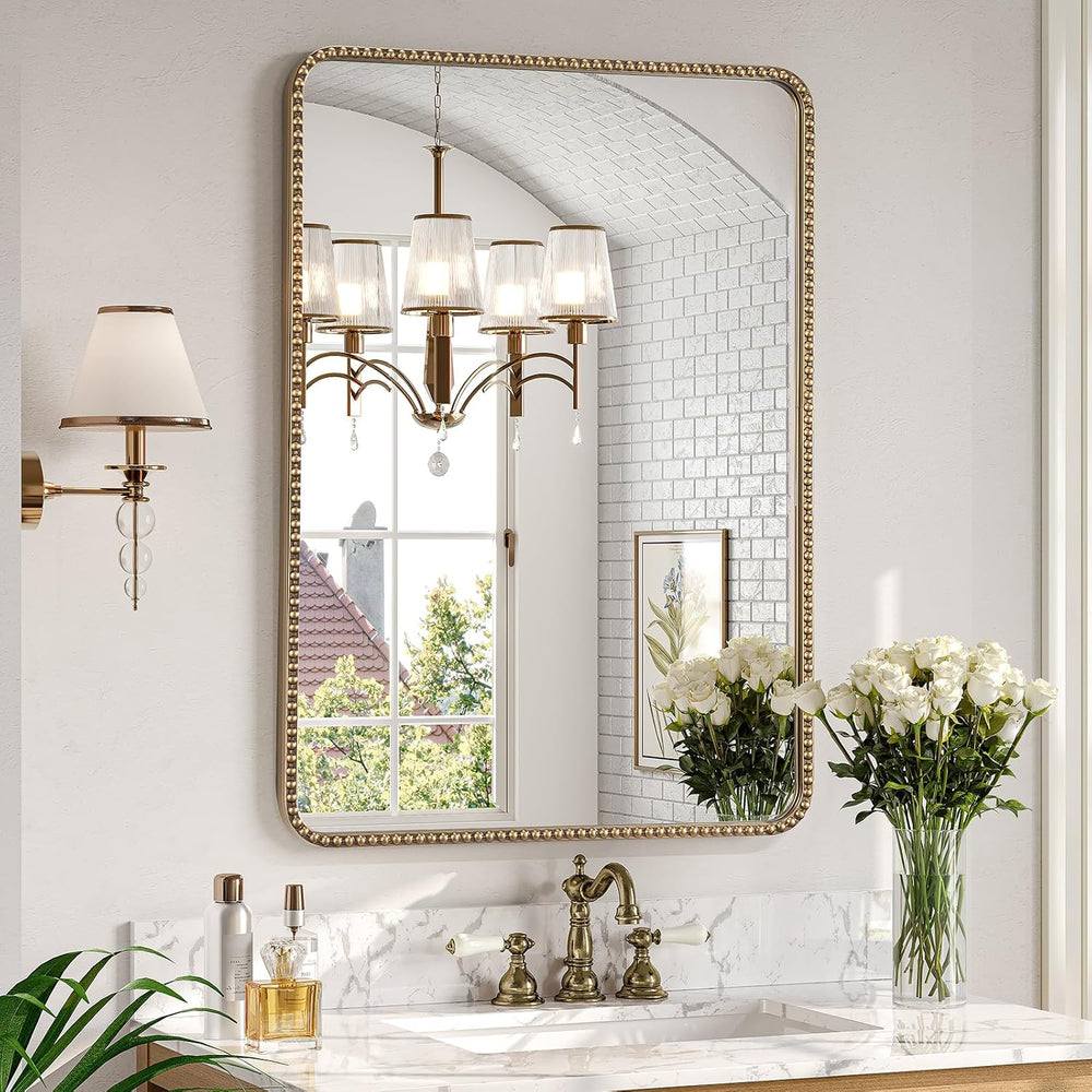 24"x30" Champagne Bronze Mirror for Bathroom, Champagne Bronze Vani...
