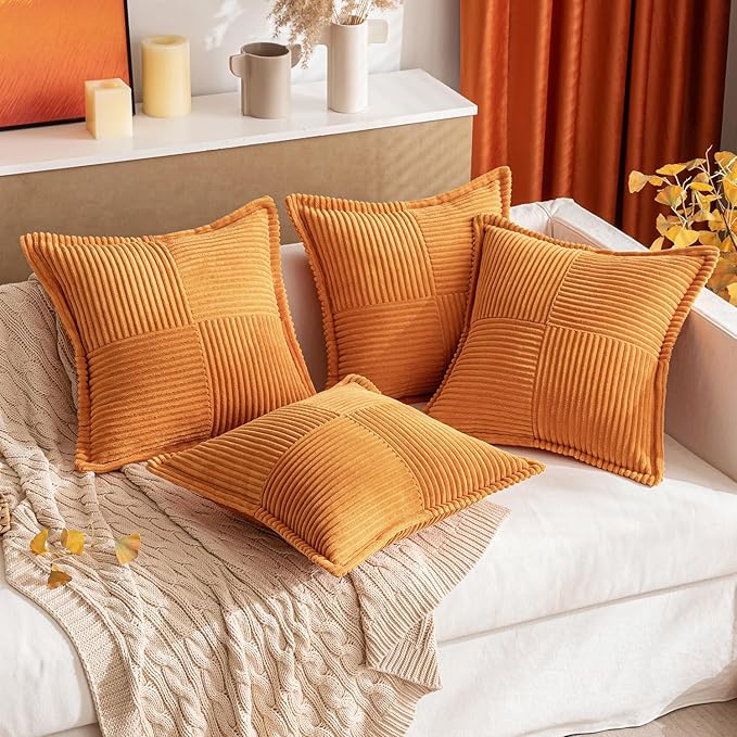 MIULEE Burnt Orange Decorative Throw Pillow Covers - Image 5