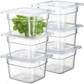 CURTA 6-Pack 1/6 Size 4" Deep NSF Polycarbonate Food Pans by CURTA