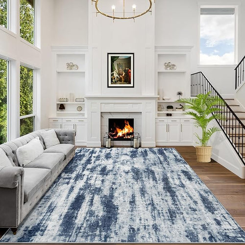 4x6 Area Rugs Washable Rug: Modern Abstract Living Room Rug Soft Anti-Skid Thin by GENTDRIZZ