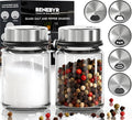 Shatterproof Glass Salt and Pepper Shakers Set Leak & Moisture Proof by Benebyr
