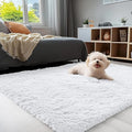 OLANLY 4x5 Machine Washable Accent Rug, Soft Fluffy Shaggy Area Rug by OLANLY