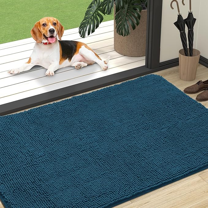 OLANLY Dog Door Mat for Muddy Paws 47x32, Absorbs Moisture and Dirt, Absorbent by OLANLY