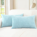 CaliTime Throw Pillow Covers Decorative 16 X 26 Inches Pack of 2 Cozy Chenille by CaliTime