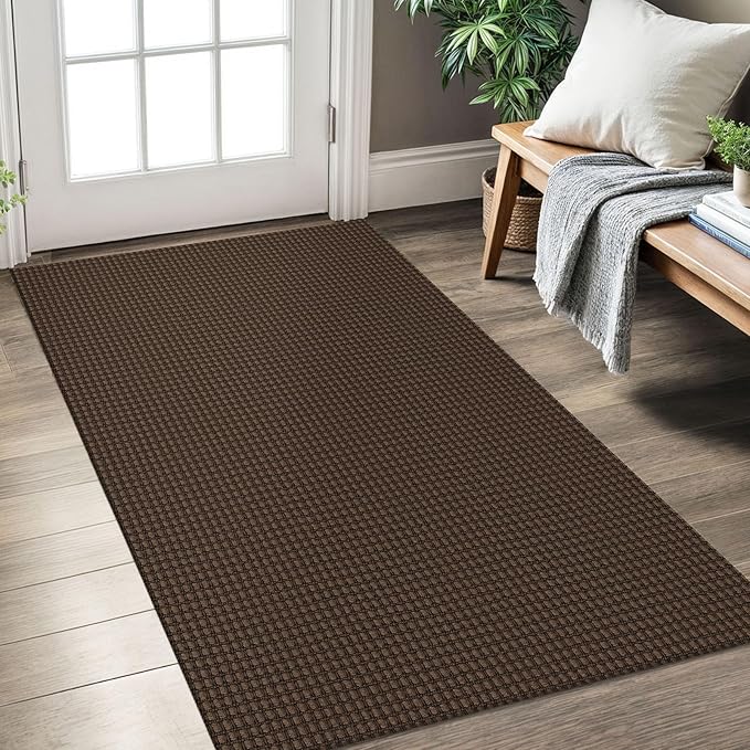 KOZYFLY Rugs for Entryway 3x5 ft Washable Area Rug Non Slip Rubber Backed Entry by KOZYFLY