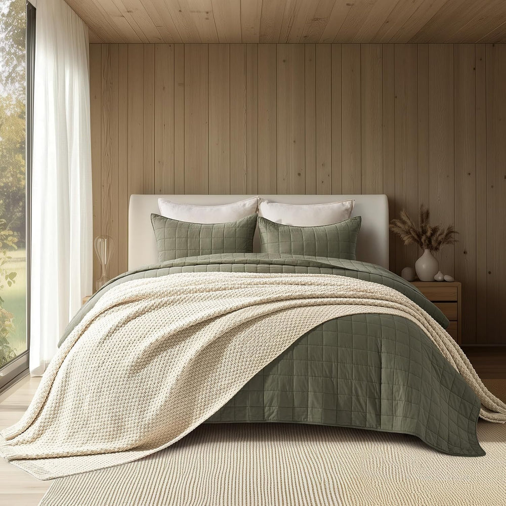 EVERGRACEHOME Chunky Chenille Knit Throw Blanket