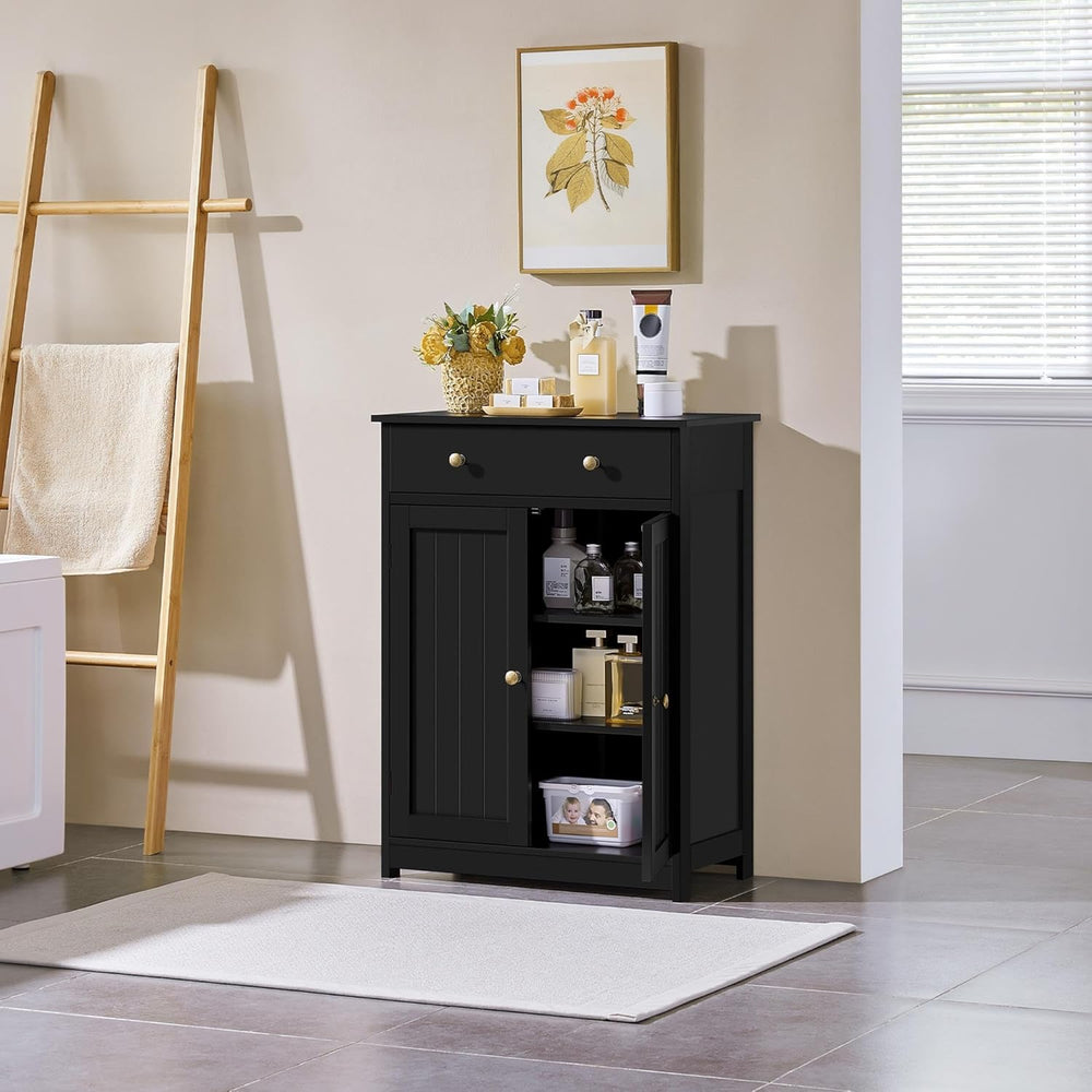 Yaheetech Bathroom Storage Cabinet with 1 Drawer and 2 Doors, Bathroom Floor ...