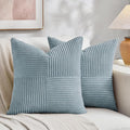 Fancy Homi Set of 2 Light Blue Decorative Throw Pillow Covers 18x18 Inch by Fancy+Homi