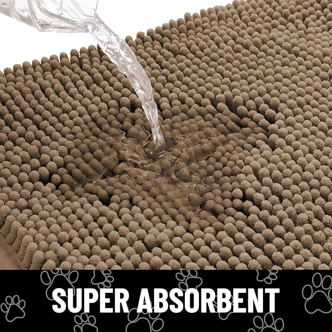 Smiry Dog Door Mat for Muddy Paws, Absorbent Dirt Trapper Non Slip Quick Dry - Image 5