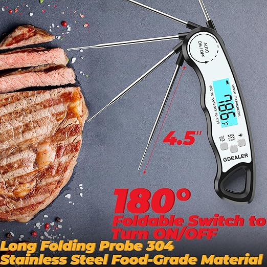 GDEALER Meat Thermometer Digital Instant Read Food Thermometer Waterproof - Image 5