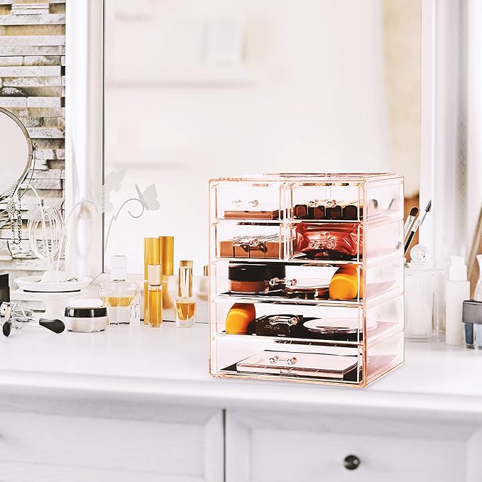 Sorbus Acrylic Makeup Organizer Set, 7-Drawer Vanity & Countertop Cosmetic - Image 7