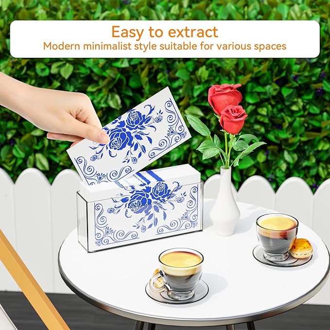 Cq acrylic Guest Towel Holder for Bathroom, 9 Inch Vertical Clear Napkin Holder - Image 5
